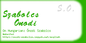 szabolcs onodi business card